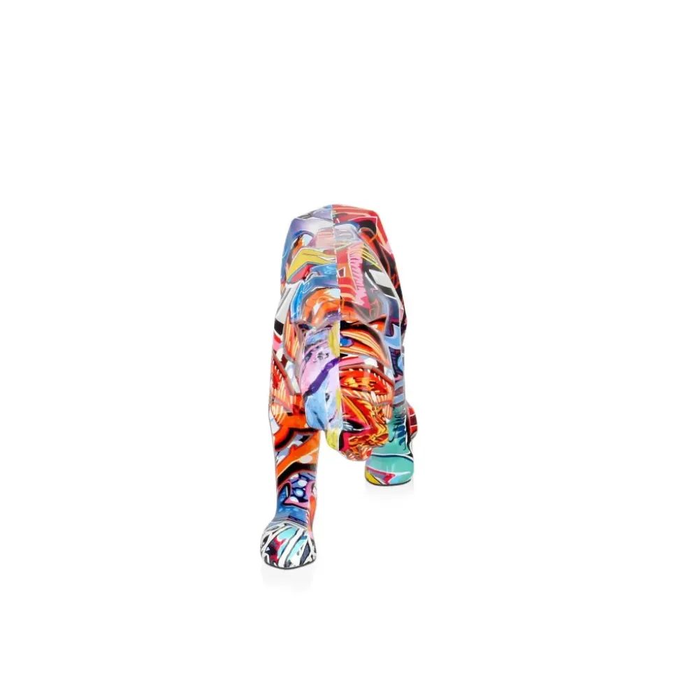 Polygon Panther 14cm Graffiti Resin Indoor Sculpture