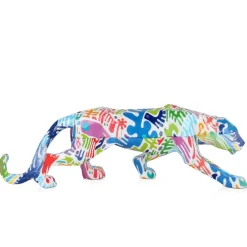 Polygon Panther 14cm Inca Art Resin Indoor Sculpture
