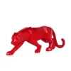Polygon Panther 14cm Red Resin Indoor Sculpture