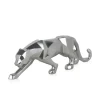 Polygon Panther 14cm Silver Resin Indoor Sculpture