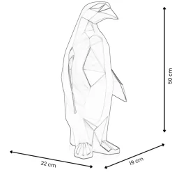 Polygon Penguin 50cm Gold Resin Indoor Sculpture