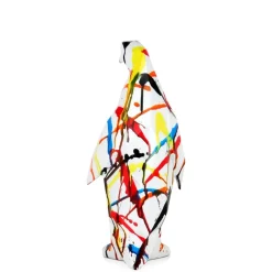 Polygon Penguin 35cm Multicolour Resin Indoor Sculpture