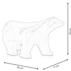 Polygon Polar Bear 25cm Blue Resin Indoor Sculpture