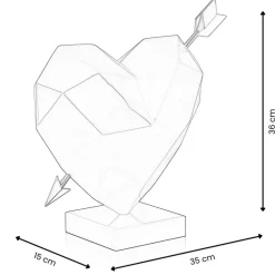Polygon Pure Love 36cm Resin Indoor Sculpture