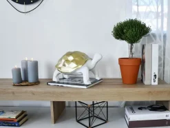 Polygon Turtle 21cm Gold Resin Indoor Sculpture