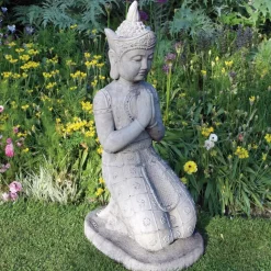 Praying Thai Buddha Stone Garden Statue