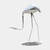 Pure Crane 100cm Silver Metal Garden Sculpture