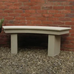 Pure Curved Modern Stone Garden Bench