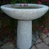 Pure Natural Granite Pink Stone Garden Birdbath