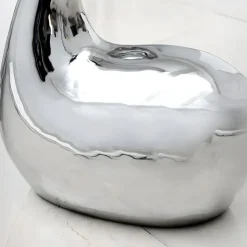 Pure Swan 80cm Silver Metal Indoor Sculpture
