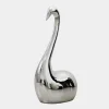 Pure Swan 108cm Silver Metal Indoor Sculpture