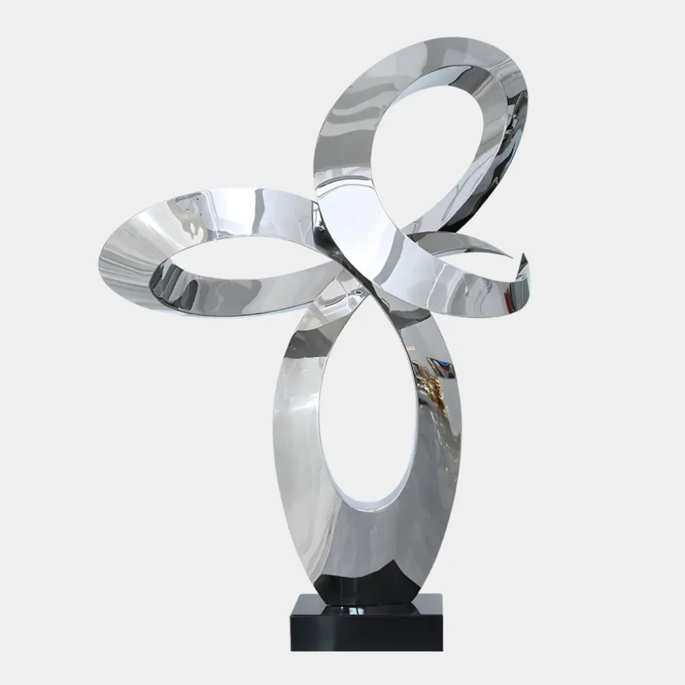 Quantum Core 105cm Silver Metal Indoor Sculpture