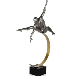 Quantum Leap 80cm Anthracite Resin Indoor Sculpture