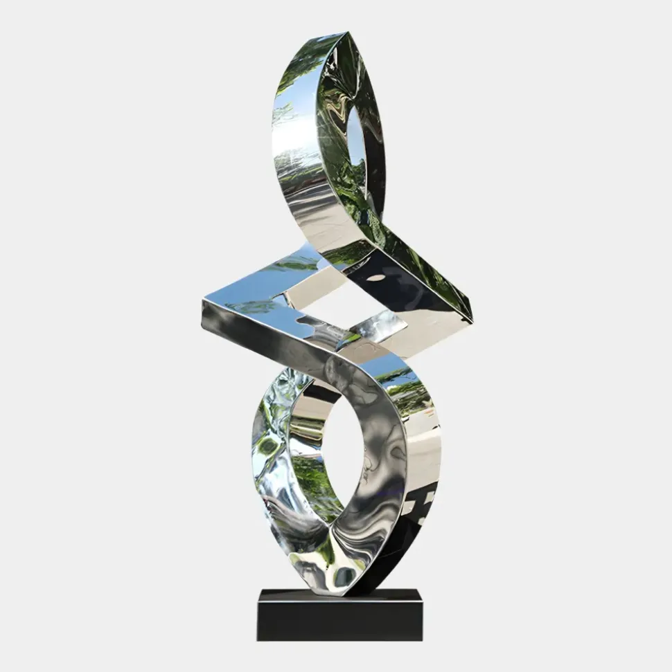 Quantum Shift 98cm Silver Metal Indoor Sculpture
