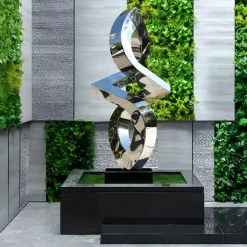 Quantum Shift 98cm Silver Metal Indoor Sculpture