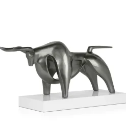 Raging Bull 35cm Anthracite Resin Indoor Sculpture