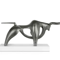 Raging Bull 35cm Anthracite Resin Indoor Sculpture