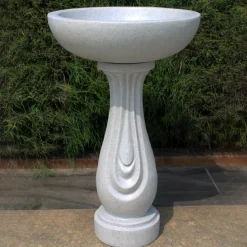 Redmire Modern Granite Resin Garden Birdbath