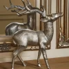 Regal Deer 70cm Metal Indoor Statue