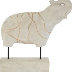 Regal Elephant 42cm Wood Indoor Statue