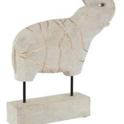 Regal Elephant 42cm Wood Indoor Statue