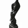 Reveal Black Marble 170cm Garden Statue on Pedestal