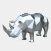 Rhino 100cm Geometric Metal Garden Sculpture