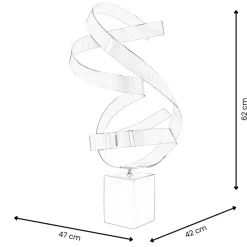 Ribbon Dance 62cm Yellow Metal Indoor Sculpture