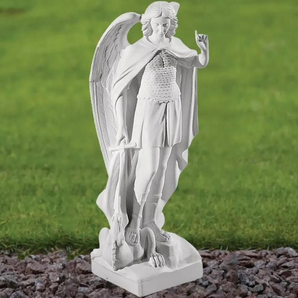 Saint Michael 58cm Marble Resin Garden Statue