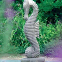 Seahorse 94cm Stone Garden Ornament