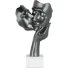 Secret Kiss 50cm Anthracite Resin Indoor Sculpture