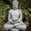 Serene Thai Stone Buddha Garden Ornament