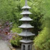 Seven Piece Japanese Pagoda Stone Garden Ornament