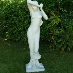 Shy Maiden 85cm Marble Resin Garden Statue