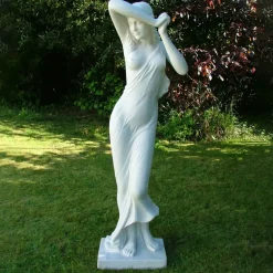 Shy Maiden 85cm Marble Resin Garden Statue