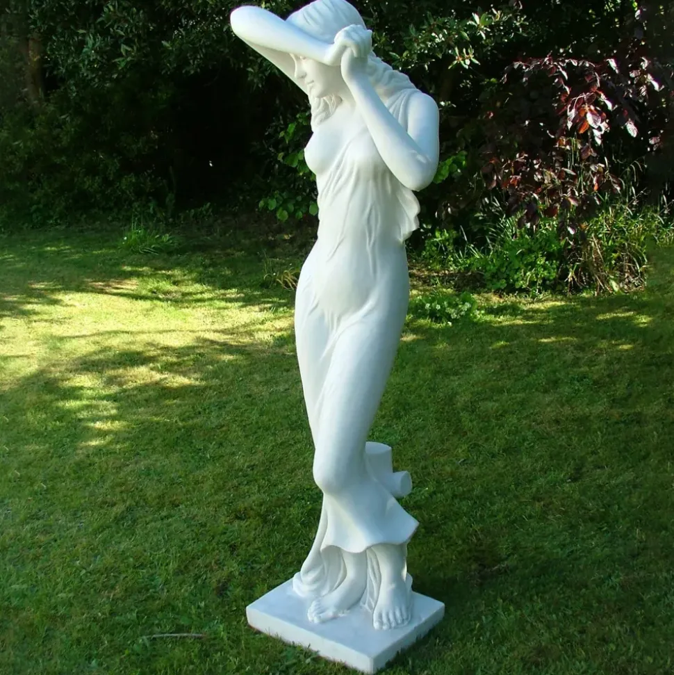 Shy Maiden 85cm Marble Resin Garden Statue