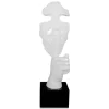 Silent Warrior 48cm White Resin Indoor Sculpture