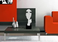 Silent Warrior 48cm White Resin Indoor Sculpture