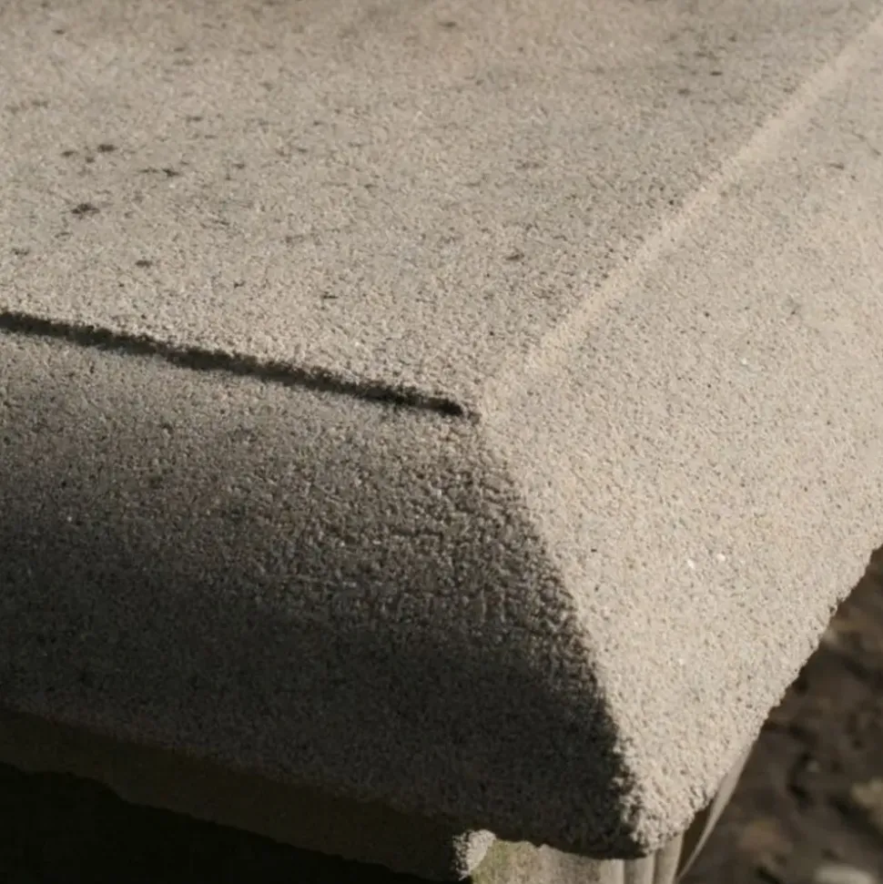 Single Curved Plain Stone Bench - Large Garden Benches
