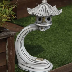 Small Curved Japanese Pagoda Stone Garden Ornament