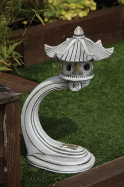 Small Curved Japanese Pagoda Stone Garden Ornament