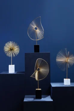 Solar Flare 66cm Gold Metal Indoor Sculpture