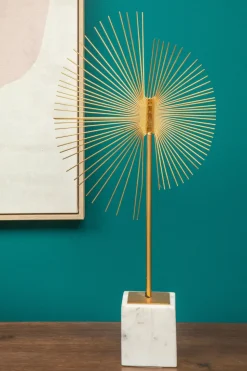 Solar Flare 66cm Gold Metal Indoor Sculpture