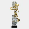 Sonic Pulse 120cm Silver Metal Garden Sculpture