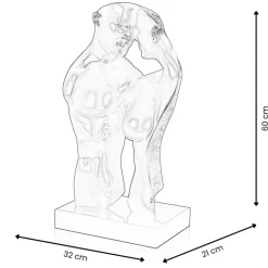 Soul Reflection 60cm Anthracite Resin Indoor Sculpture