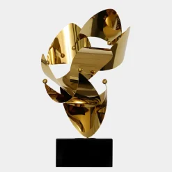 Spacial Drift 57cm Gold Metal Indoor Sculpture
