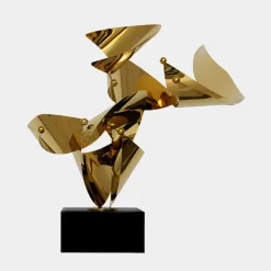 Spacial Drift 59cm Gold Metal Indoor Sculpture