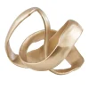 Spiral Elegance 16cm Gold Metal Indoor Sculpture