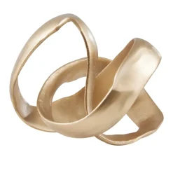 Spiral Elegance 16cm Gold Metal Indoor Sculpture