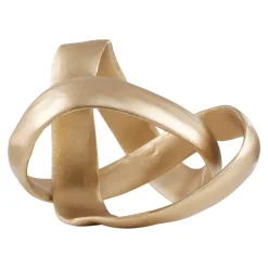 Spiral Elegance 16cm Gold Metal Indoor Sculpture
